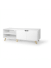 relaxdays TV-Lowboard in Weiß - (B)140 x (H)50 x (T)40 cm