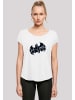 F4NT4STIC Long Cut T-Shirt DC Comics Batman Logo' in weiß