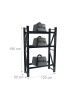 relaxdays Reifenregal in Schwarz - (B)120 x (H)180 x (T)50 cm