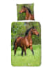 JACK 2 tlg. Renforcé Bettwäsche 135x200cm Muskel Pferd in Grün
