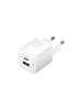 Wisam Wandladegerät 1x USB 1x USB-C 30W GaN Schnell-Ladegerät Weiß