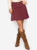 SASSYCLASSY Jeans Rock mit Volant in Burgundy