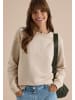 Cecil Sweatshirt mit Rundhals und Artwork in Pearl Beige