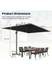 COSTWAY Sonnenschirm 300 x 200 cm in Anthrazit