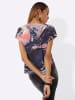 creation L Druck-Shirt in marine-koralle-bedruckt