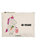 Mr. & Mrs. Panda Schminktasche Einhorn Vegan mit Spruch in Weiß