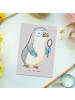 Mr. & Mrs. Panda Postkarte Wissenschaftler Herz ohne Spruch in Grau Pastell
