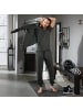 Erwin Müller Interlock-Jersey Freizeithose, lang mit Bündchen in anthrazit meliert-schwarz