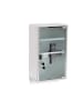 relaxdays Medizinschrank in Silber - (B)30 x (H)50,5 x (T)18 cm