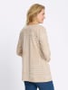 Sieh an! Long-Shirtjacke in beige-ecru-bedruckt