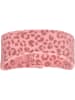 Playshoes Fleece-Stirnband Leo-Print in Rosa