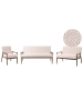 Beliani 3-tlg Sitzgruppe ESRUM in Beige/Braun