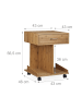 relaxdays Beistelltisch in Natur - (B)43 x (H)56,5 x (T)46 cm