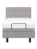 Beliani Einzelbett DUKE in Grau/Schwarz - (W) 92 x (H) 102 x (L) 216 cm