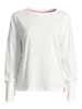 Salzhaut Rundkragen Langarmshirt für Damen in weiß