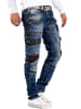 Cipo & Baxx Herren Straight Fit Jeans Stonewashed in Blue