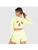 SMILODOX Crop Longsleeve Fastlane in Lime