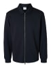 SELECTED HOMME Strickjacke SLHEMANUEL SOFT FULL ZIP SWEAT in Blau
