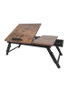 relaxdays Laptoptisch "Industrial" in Dunkelbraun/ Schwarz
