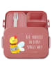 Mr. & Mrs. Panda Bentobox Biene Blume Motiv mit Spruch in Rot Pastell