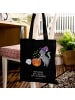 Mr. & Mrs. Panda Shopping Tasche Kater Hexenkessel mit Spruch in Schwarz