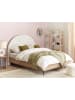 Beliani Doppelbett MILLAY in Weiß/Schwarz/Braun - (W) 156 x (H) 130 x (L) 211 cm