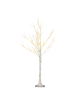 HOMCOM Kunstbirke-22L x 22B x 180H cm-Weiß