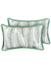 Beliani 2er-Set Gartenkissen MEADOW in Grün/Weiß