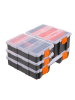 relaxdays 4-tlg. Sortierbox Set in Schwarz/ Orange