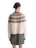 Marc O'Polo Fair Isle-Pullover regular in fair isle / white cotton