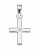 Adeliás 925 Silber Kreuz Anhänger mit Zirkonia in silber
