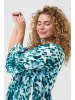 KAFFE curve Kleid KCami A-shape in Teal Leopard Print