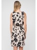 Cloud5ive Cloud5ive Dress with buttons and knot details flower print in beige/black