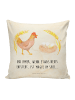 Mr. & Mrs. Panda Kissen Huhn Stolz mit Spruch in Vintage