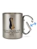 Mr. & Mrs. Panda Kaffeebecher Pinguin mHerzieren mit Spruch in Silber
