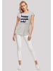 F4NT4STIC T-Shirt Happy people only New York in grau meliert