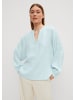 comma Bluse langarm in Blau