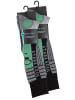 Stark Soul® Ski & Snowboard Socken 2 Paar, mit Spezialpolsterung in Grau-Schwarz-Grün