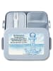Mr. & Mrs. Panda Bentobox Anker Blau Design mit Spruch in Blau Pastell