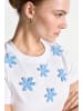 Rich & Royal T-Shirt mit Blumenapplikation in Sailor Sky