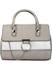 styleBREAKER Henkeltasche in Hellgrau / Silber