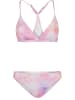 Urban Classics Urban Classics Damen Ladies Tie Dye Triangle Back Bikini in pink multicolor