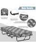COSTWAY Gästebett Faltbett rollbar in Grau