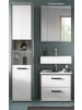 Inn.Furn Badmöbel-Set 3-teilig weiß Hochglanz, grau 115 x 188 cm, Badkombination