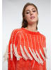 IZIA Damen Strickpullover in Orange