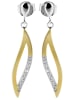 Adeliás Damen Ohrringe – Ohrhänger aus 925 Silber mit Zirkonia in silber