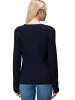 Zero  Strukturpullover mit V-Ausschnitt in Hydrangea