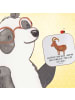 Mr. & Mrs. Panda bieruntersetzer Steinbock Wecker mit Spruch in Weiß
