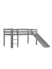 58 aufm Kessel KINDERBETT mit Rutsche Karolina 210x114x218 aus Massivholz in grau