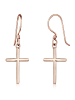 Elli Ohrringe 925 Sterling Silber Kreuz in Rosegold